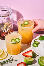 Vesper Jalapeño Margarita cocktail infusion kit jar — lifestyle photo